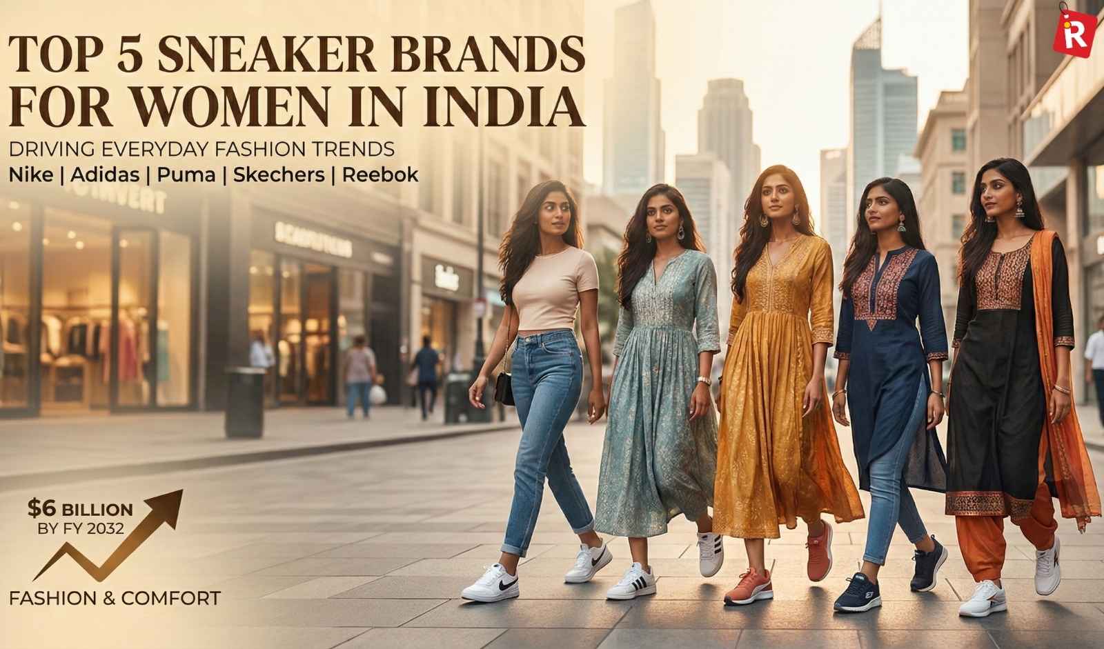 Top 5 Sneaker Brands for Women in India Driving Everyday Fashion Trends