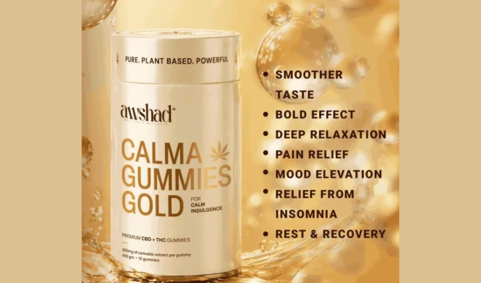 Medical Cannabis Wellness Startup Awshad Launches Calmagummies Gold in India