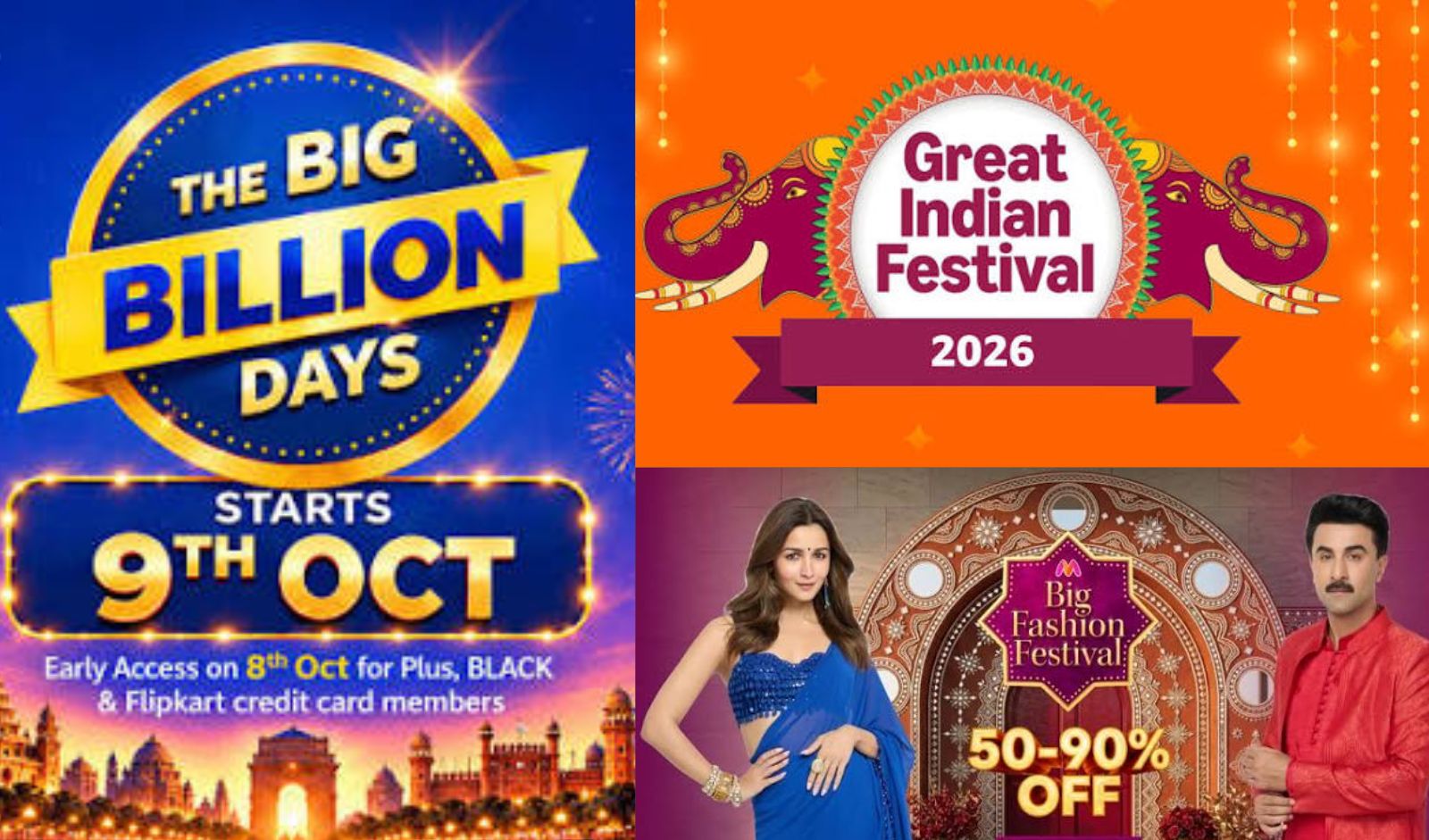 Festive Sale 2026: Flipkart, Amazon, Myntra, Meesho and AJIO Sale Dates, Offers and Deals