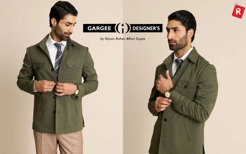 Gargee Designers- GREEN KNIT SHACKET TOP