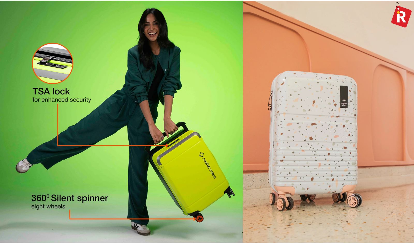 8. Nasher Miles: Bold, Modern Luggage for India’s Style-First Travelers